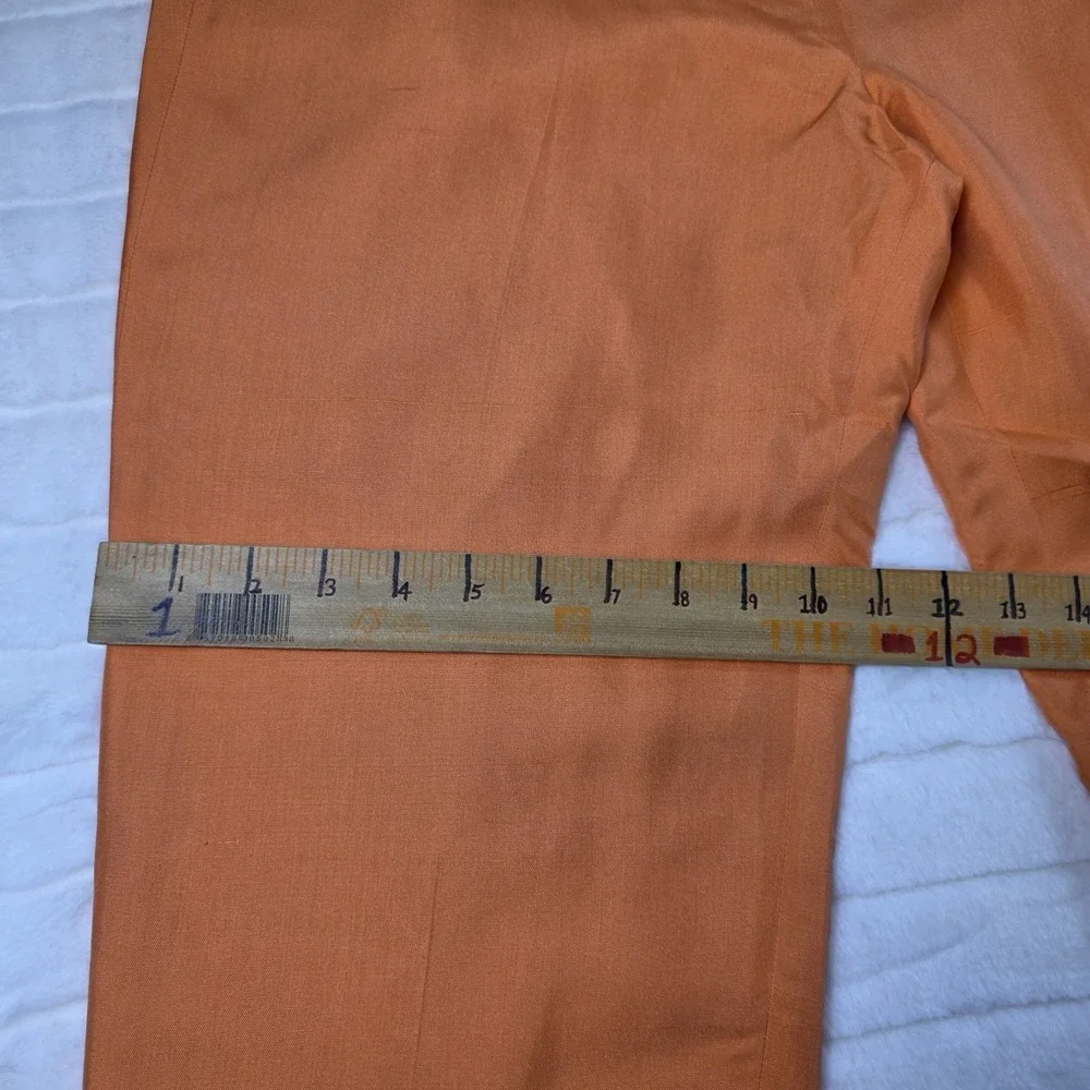 Ralph Lauren Purple Label Bobynn Silk Shantung‎ Pants Womens 12 Orange $1290